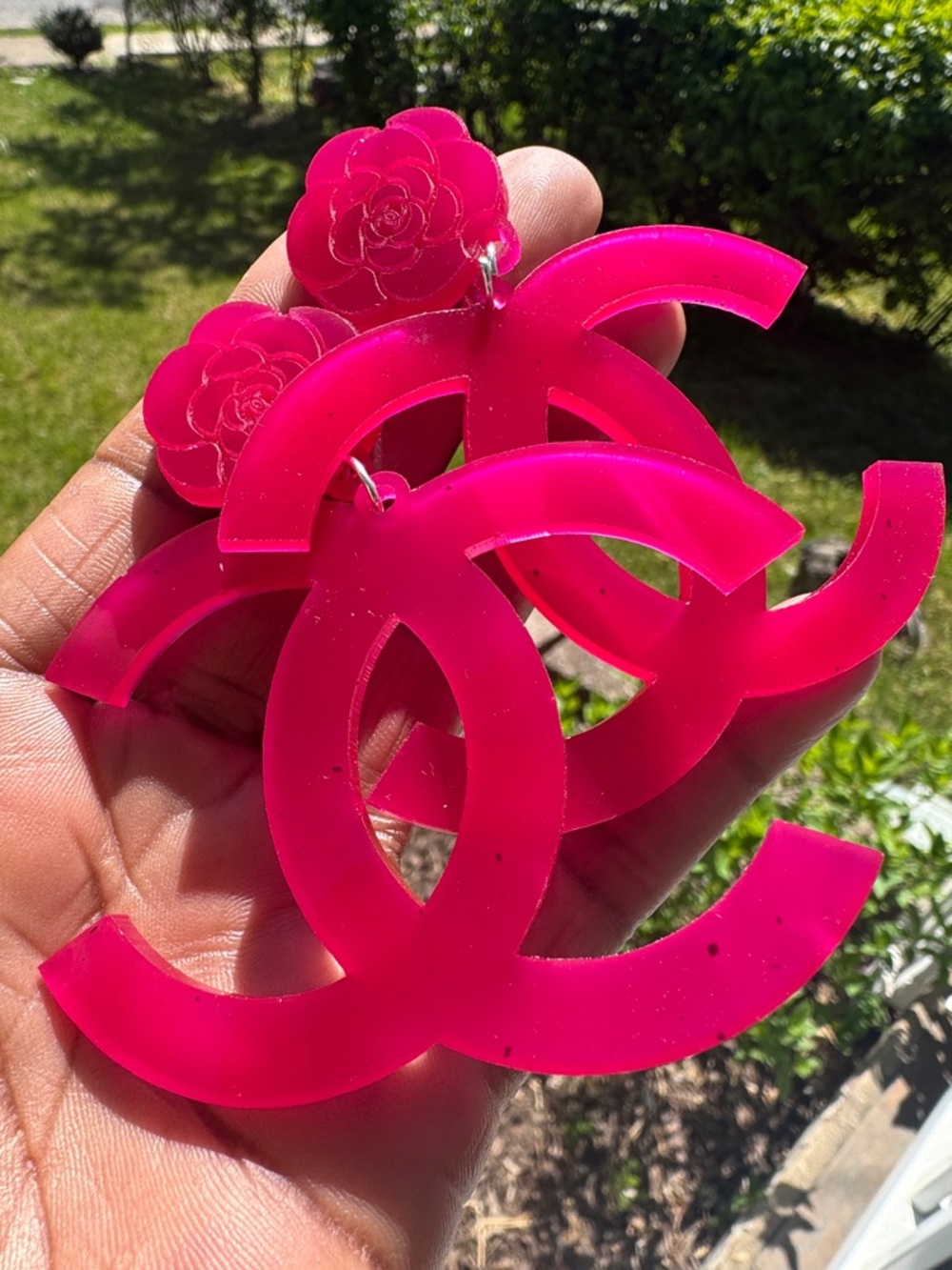 Streetwear CC Fashion Dangle Earrings - Picture 4 of 14